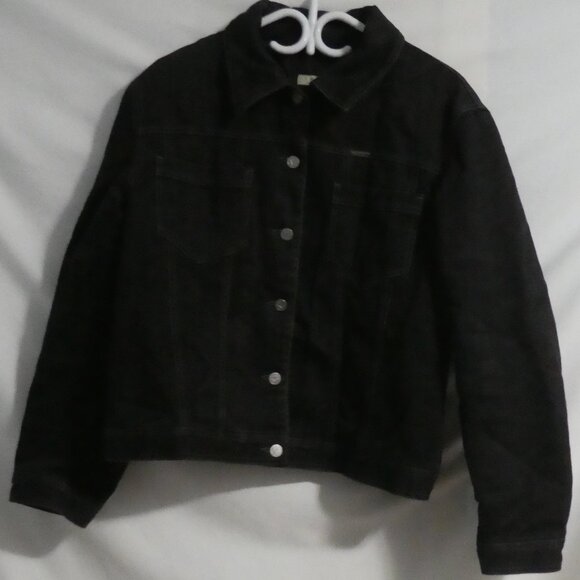 CALVIN KLEIN JEANS | xl - extra large | Black Button-Up Closure Denim Jacket - Picture 1 of 14